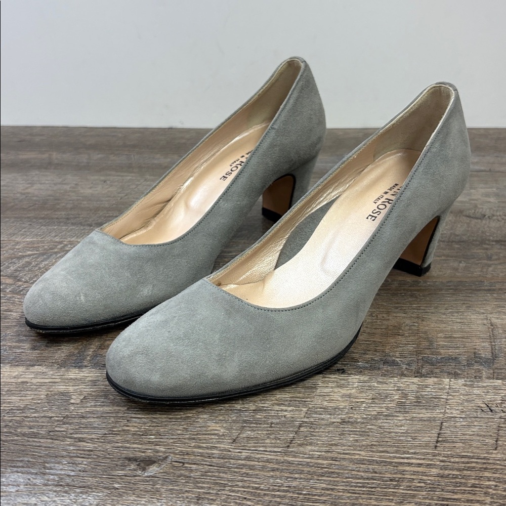 Taryn Rose Made in Italy Suede Pumps – Gray (Size 37 / US 6.5–7)